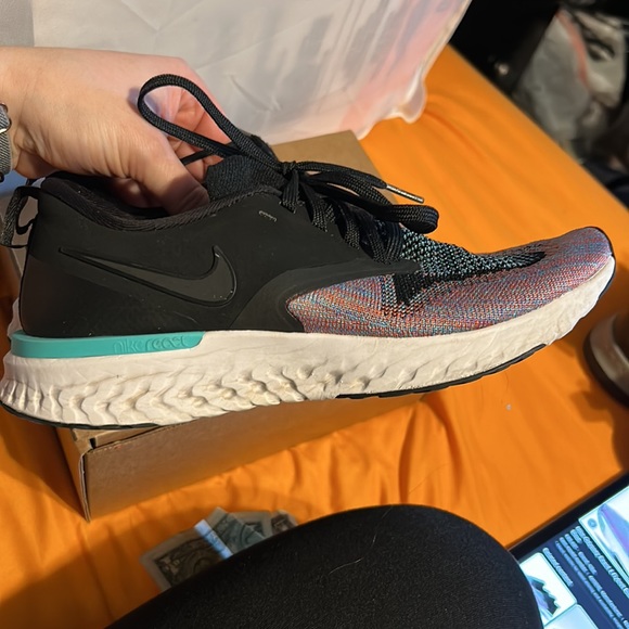 Nike Odyssey React 2 Flyknit Black Jade Women’s Running Shoes - Picture 4 of 4